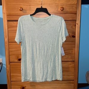 Mint green heathered Nine West Soft Spin t-shirt, Medium